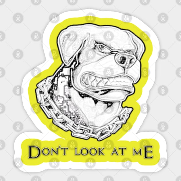 Angry dog Sticker by Genio01